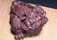 《鴻運牛蟾》宜興紫砂壺手工紫泥茶具茶壺