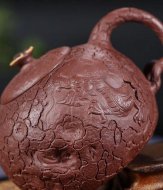 《龍供春》宜興紫砂壺工藝美術(shù)師手工紫泥供春茶壺茶具