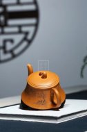 《禪悟》宜興紫砂壺工藝美術師手工黃金段竹茶壺茶具