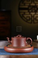 《三友》宜興紫砂壺工藝美術師手工紫泥竹段壺茶具泡茶壺