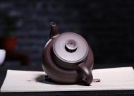 《金砂納福》紫泥紫砂茶壺全手工工藝美術(shù)師宜興原礦紫砂喝茶壺