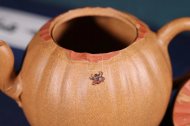 《銀杏壺》宜興紫砂茶壺高級工藝美術(shù)師段泥（配紅泥）創(chuàng)新壺