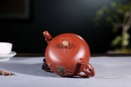 《添香》宜興名家楊軍保工藝美術師手工一粒珠紫砂壺茶壺大紅袍