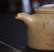 《牛蓋蓮子》宜興紫砂壺助理工藝美術師手工茶壺茶具本山綠泥牛蓋蓮子