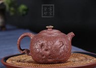 《龍供春》宜興紫砂壺工藝美術(shù)師手工紫泥供春茶壺茶具