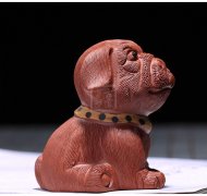 《沙皮狗-旺財(cái)小狗》宜興紫砂壺全手工茶具純泡茶壺清水泥