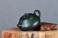 《漢棠石瓢》紫砂壺宜興實(shí)力派名家純手工民國(guó)綠石瓢泡茶壺