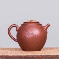 《竹塢》名家助理工藝美術師全手工花器底槽青紫砂壺竹塢350cc