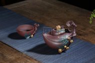 《多子多福》宜興紫砂壺高級(jí)工藝美術(shù)師純手工底槽青中壺茶具泡茶壺創(chuàng)新壺