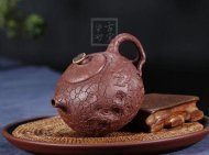 《龍供春》宜興紫砂壺工藝美術(shù)師手工紫泥供春茶壺茶具