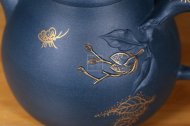 《蝴蝶蘭》宜興紫砂茶壺紫砂泡茶壺天青泥手工工藝美術師泡茶壺