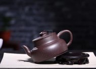 《金砂納福》紫泥紫砂茶壺全手工工藝美術(shù)師宜興原礦紫砂喝茶壺