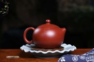 《西施壺》宜興助理工藝美術師手工紫砂壺大紅袍料茶壺西施茶具