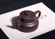 《金砂納福》紫泥紫砂茶壺全手工工藝美術(shù)師宜興原礦紫砂喝茶壺