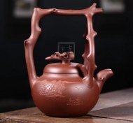 《東坡提梁》宜興紫砂壺全手工泡茶壺工藝美術師大師底槽青泥東坡提梁