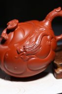 《魚化龍》宜興紫砂壺魚化龍紫砂泡茶壺朱泥手工工藝美術師紫砂茶具