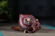 《多子多福》宜興紫砂壺高級(jí)工藝美術(shù)師純手工底槽青中壺茶具泡茶壺創(chuàng)新壺
