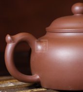 《圓墩》宜興紫砂壺助理工藝美術師茶具紫泥創新