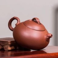 《桃情》紫砂壺宜興工藝美術師純手工清水泥泡茶壺