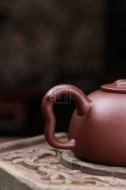 《海棠》宜興純手工紅皮龍茶壺紫砂茶具